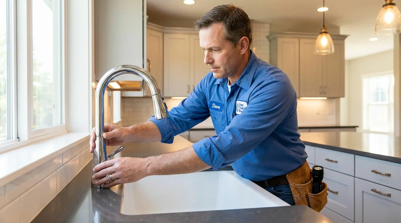 Kitchen faucet installation by Johns Plumbing LLC in Merced