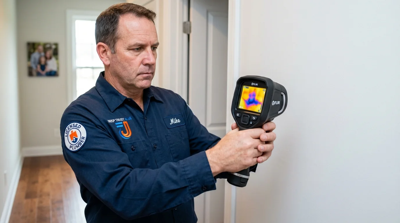 Thermal imaging leak detection by Johns Plumbing LLC in Merced